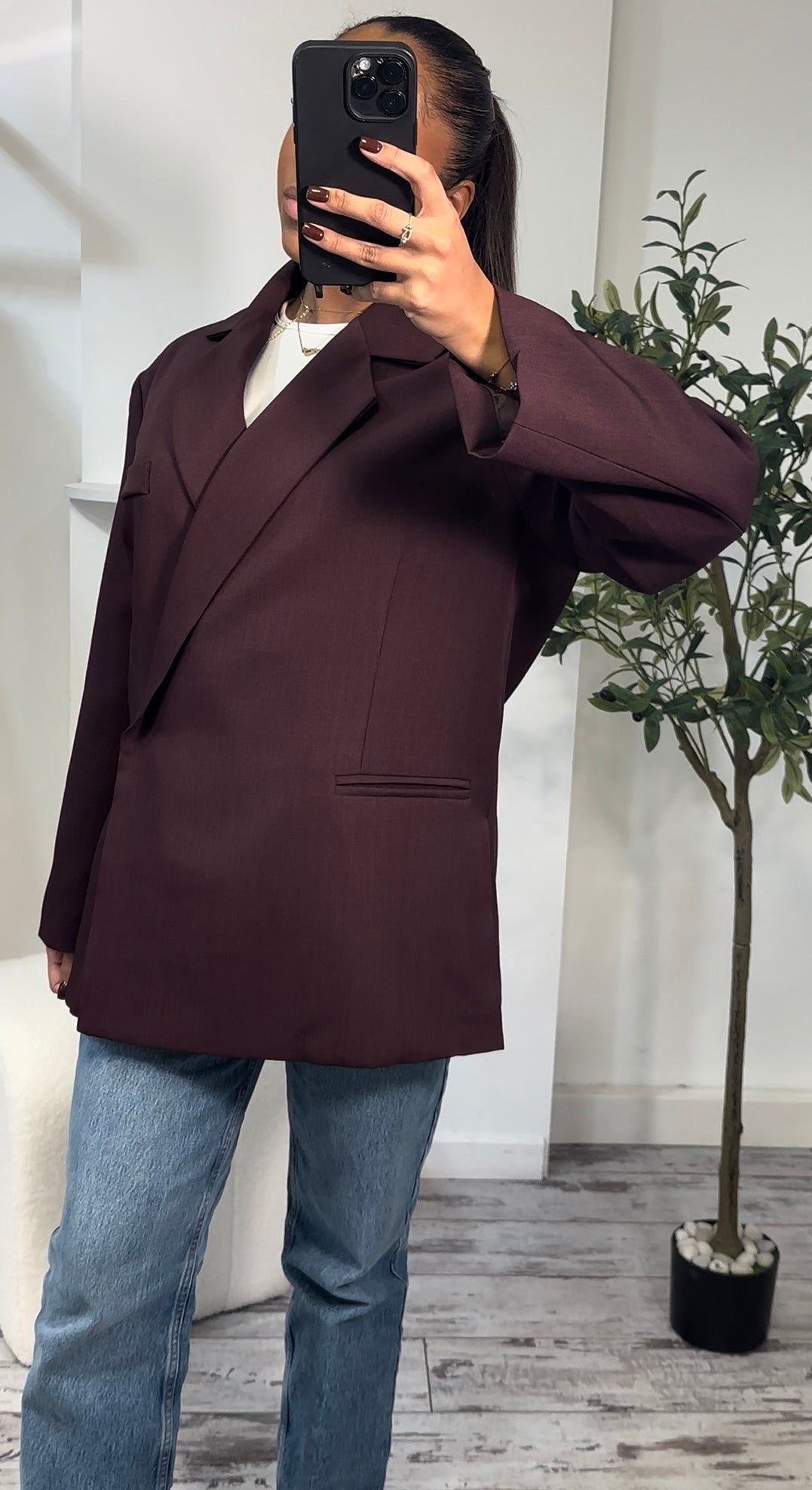 Blazer oversize bordeaux