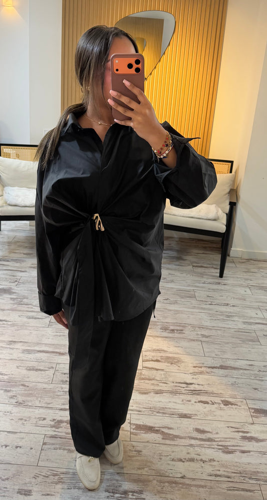 Chemise oversize noir