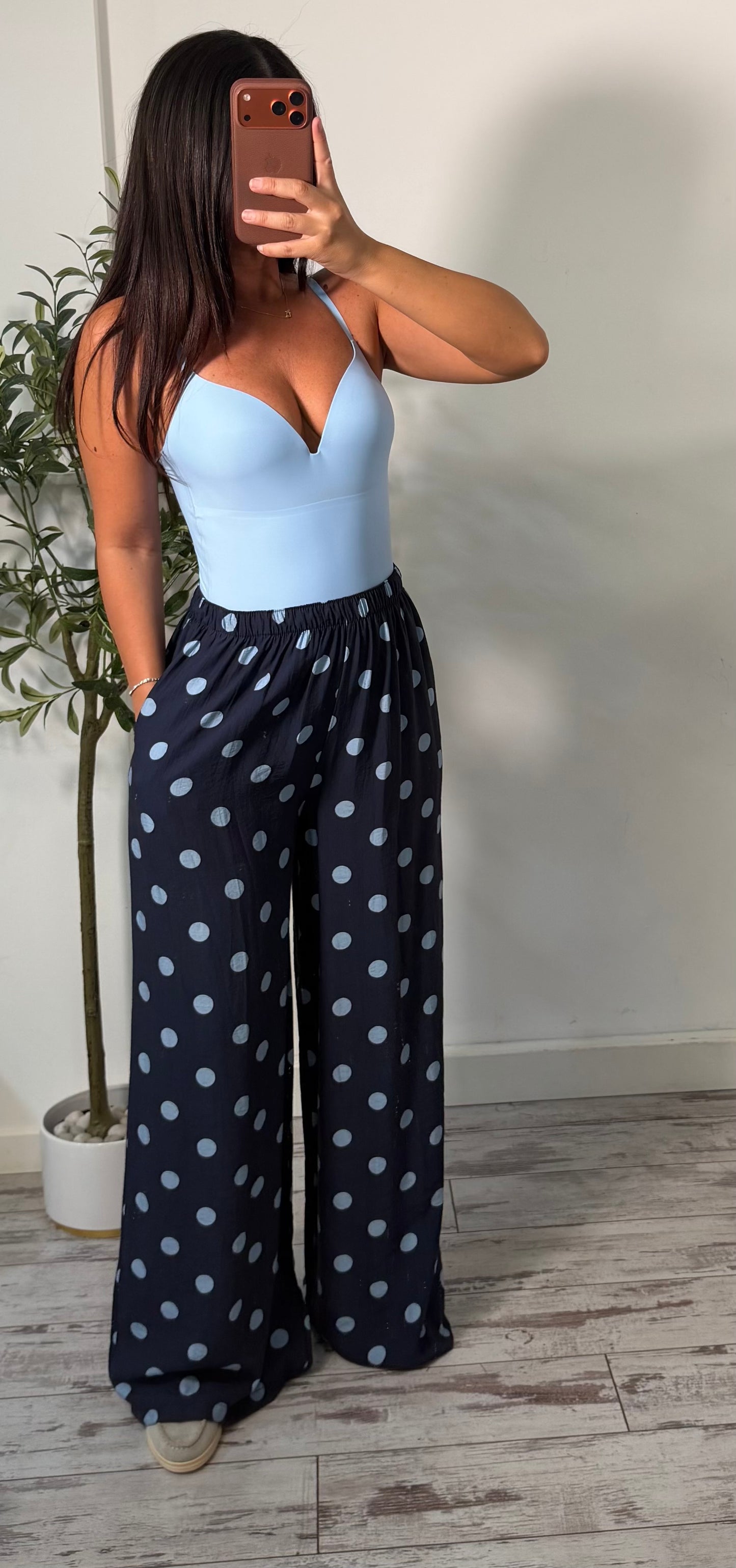 Pantalon fluide bleue