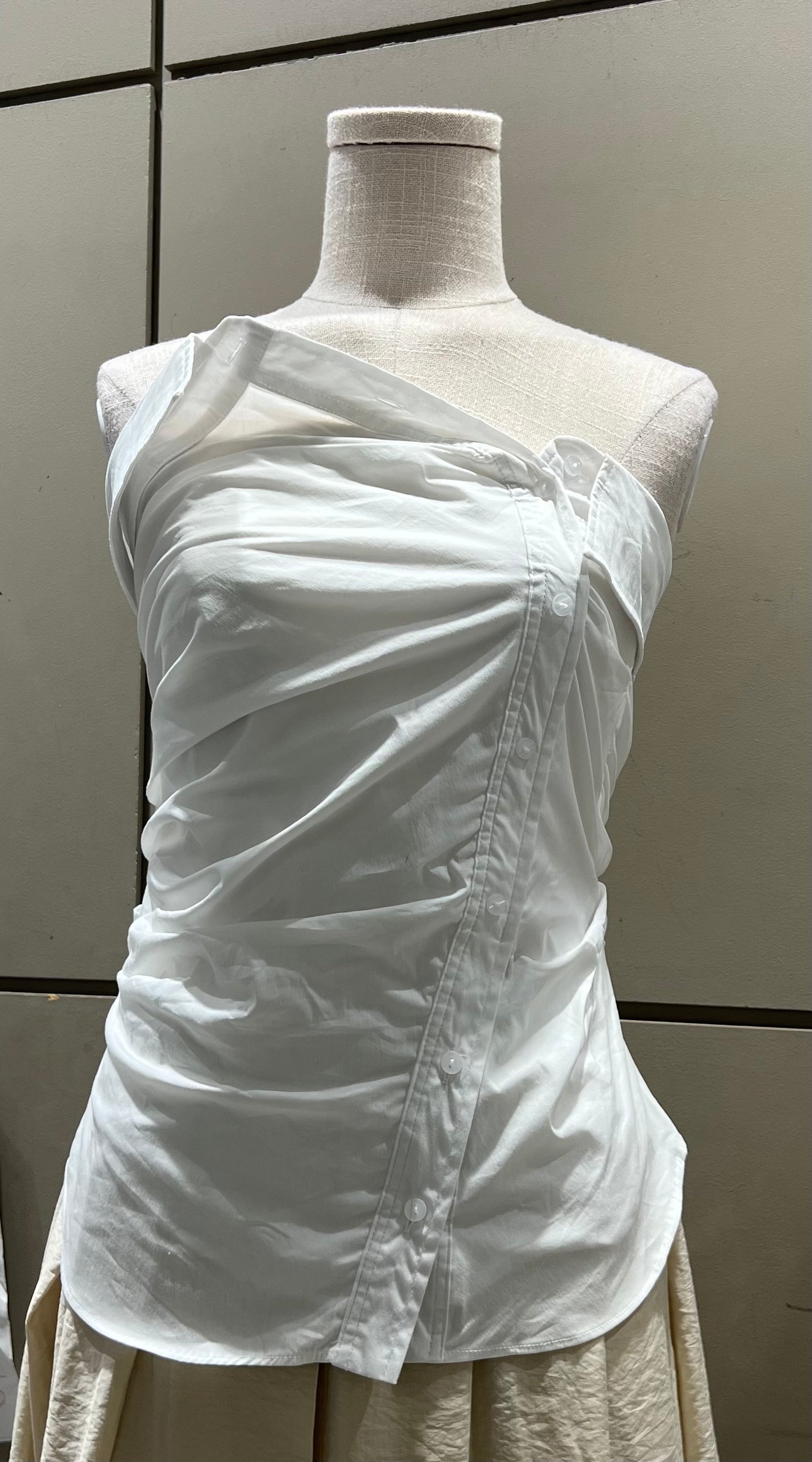 Chemise asymétrique blanc