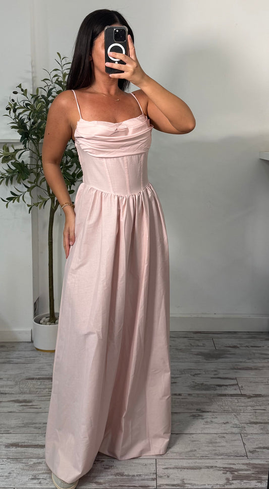 Robe corset rose