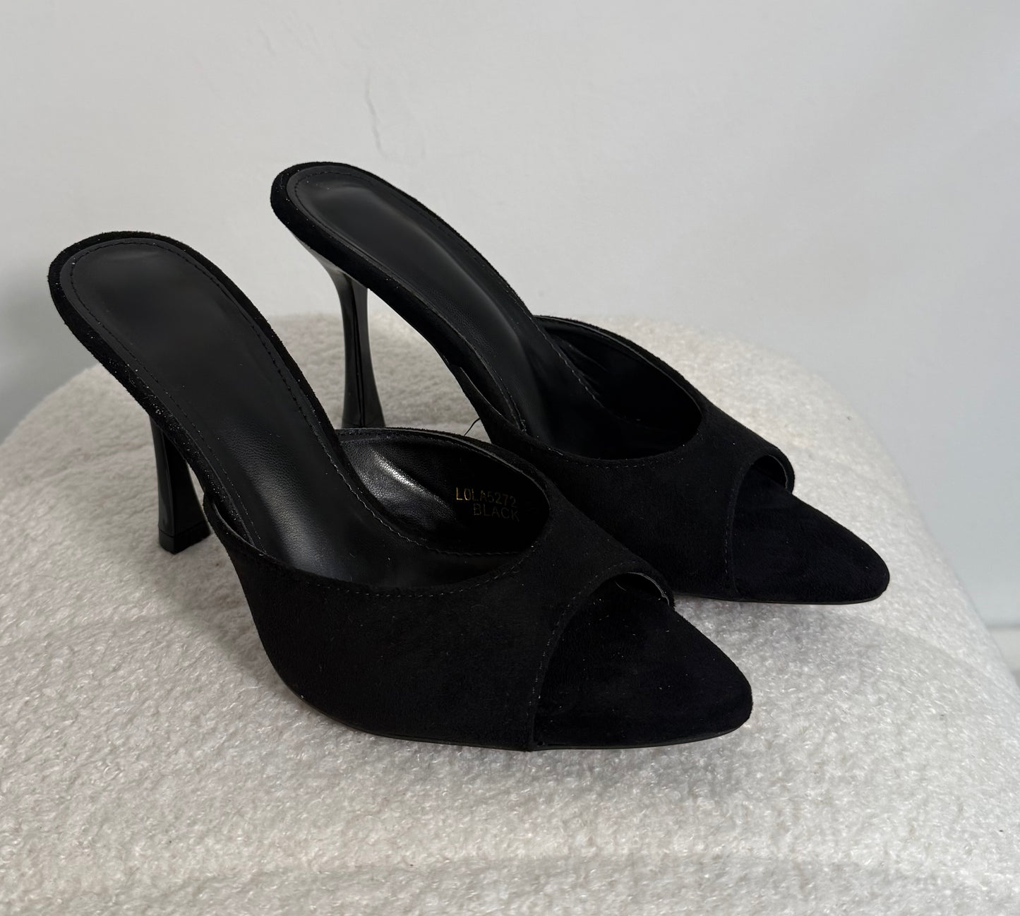 Mules à talons daim
