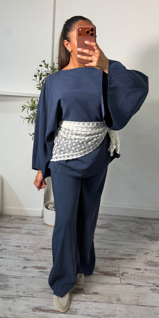 Ensemble fluide bleue