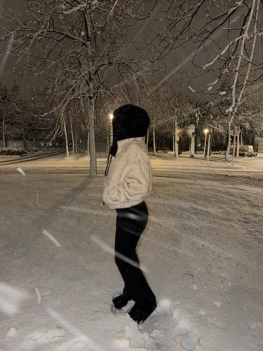 Fourrure vegan beige