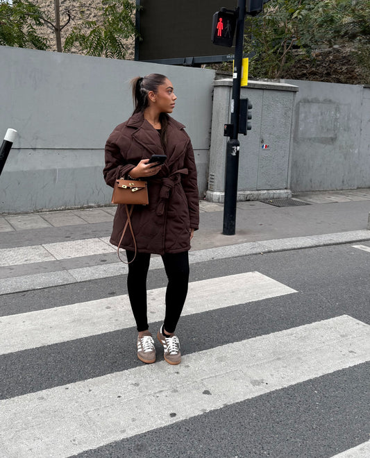 Manteau matelassé chocolat
