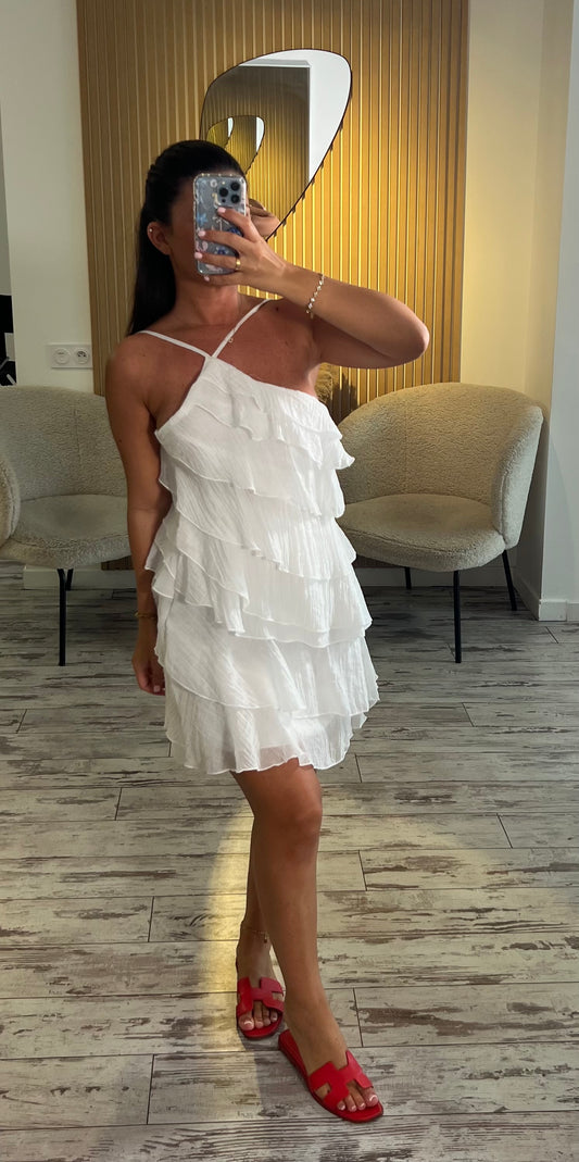 Robe froufrou blanc