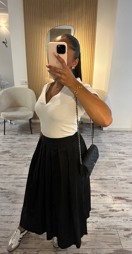 Longue jupe évasé noir