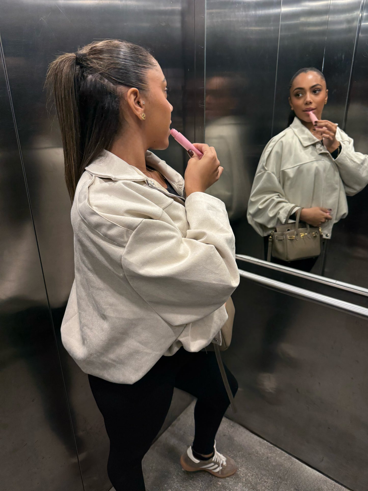 Bombers velour beige