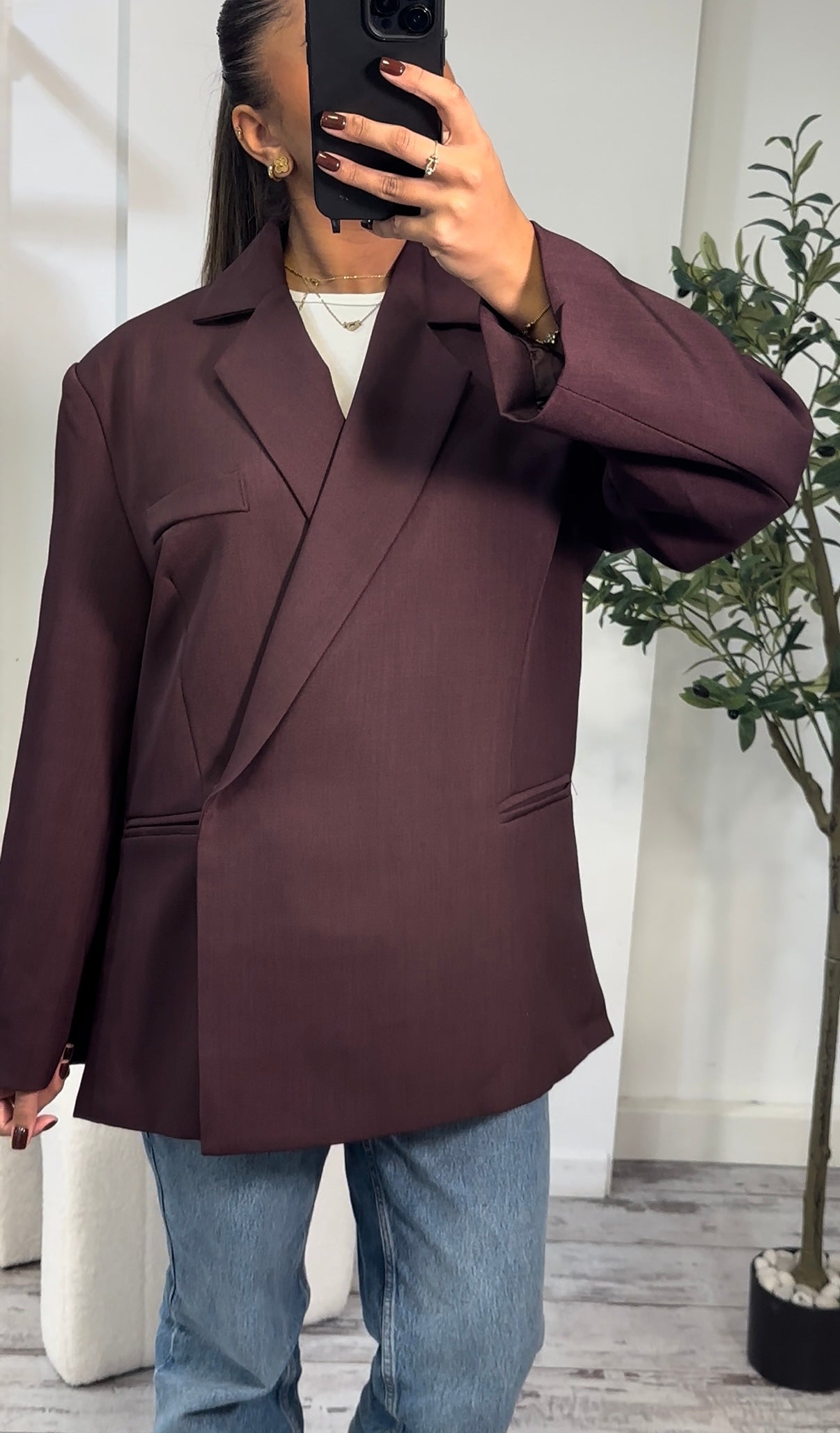 Blazer oversize bordeaux