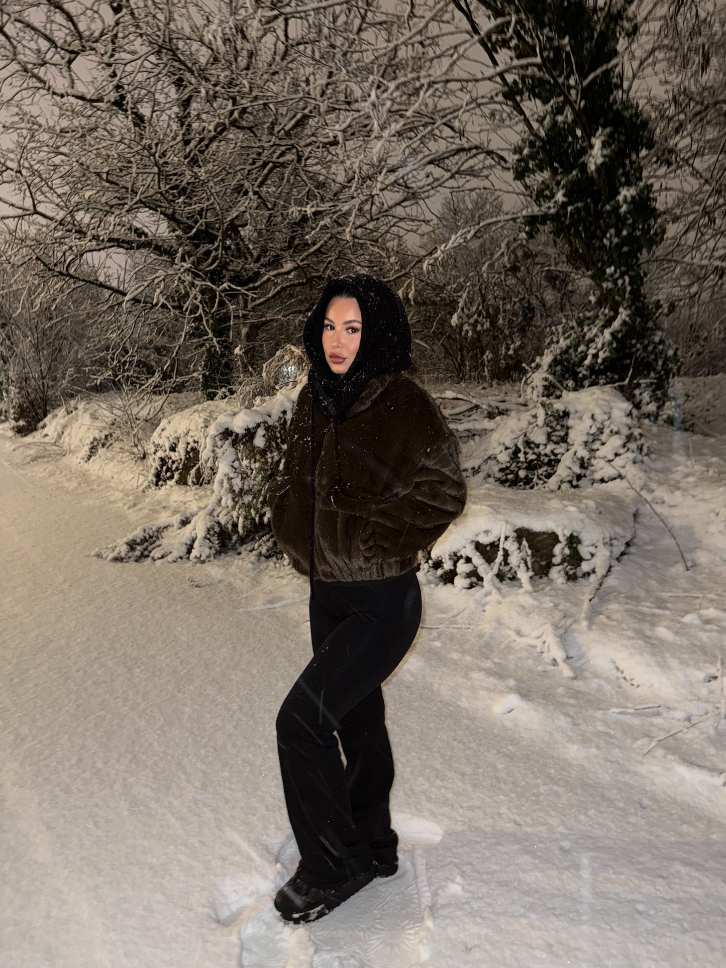 Fourrure vegan marron