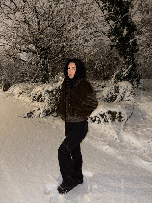 Fourrure vegan marron