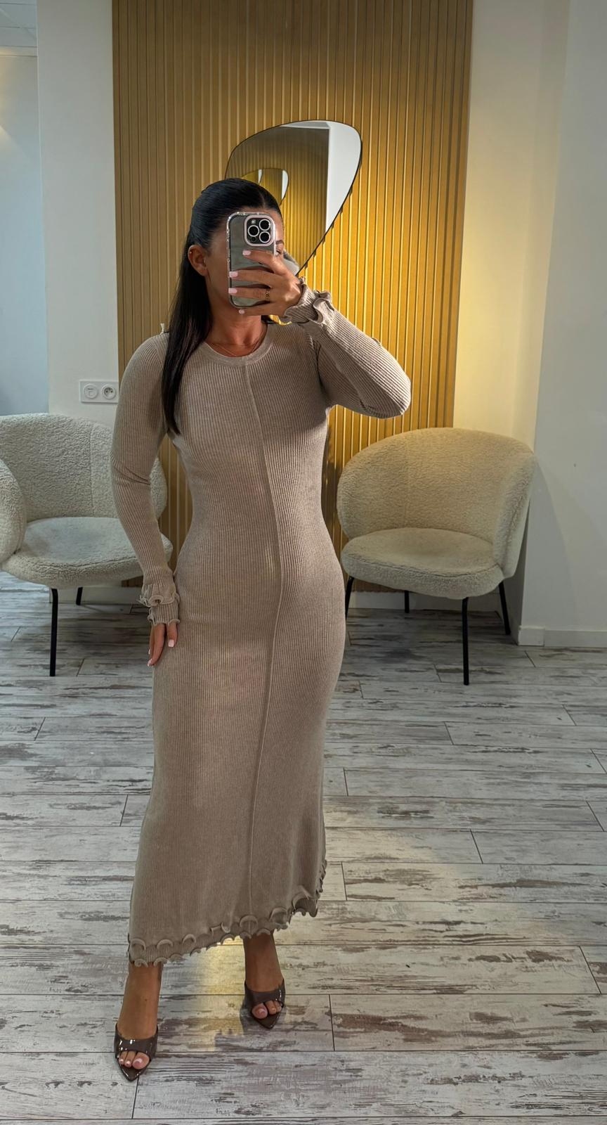 Robe longue nude